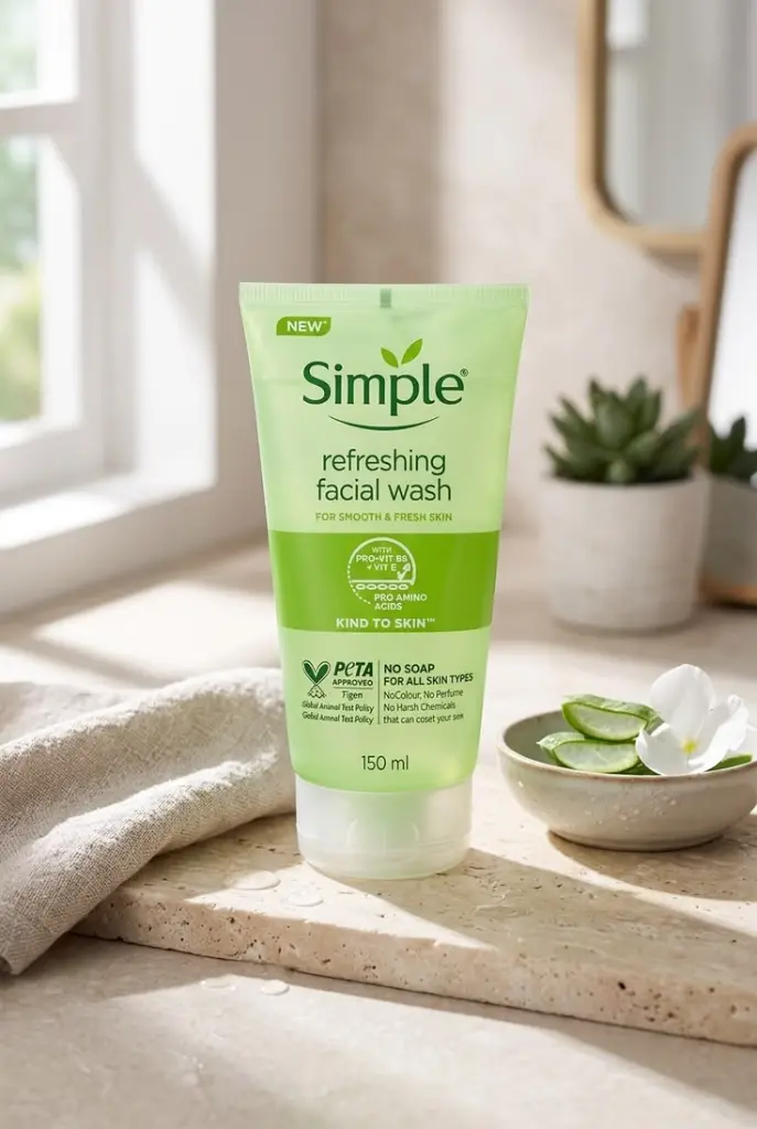 Simple Kind To Skin Refreshing Facial Gel Wash -150ml_Dresnice.webp