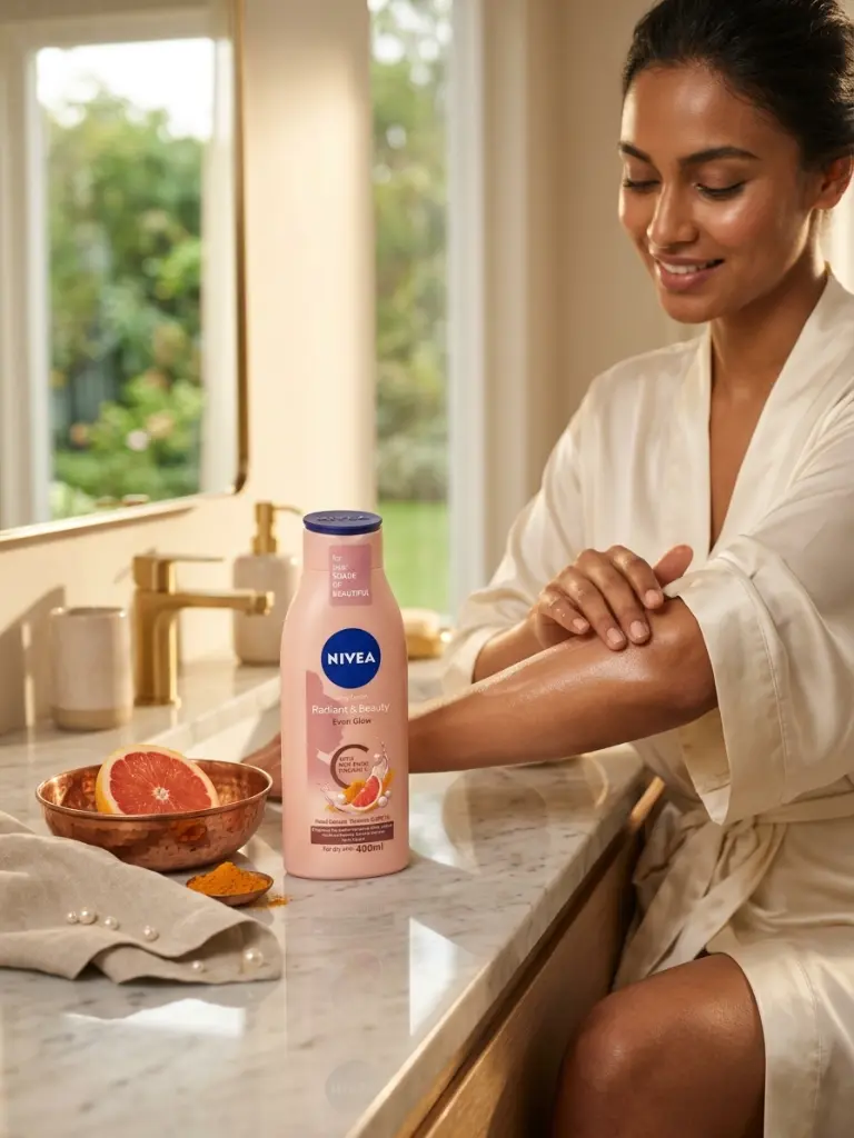 Nivea Radiant & Beauty Even Glow Body Lotion – 400ml lifestyle.webp