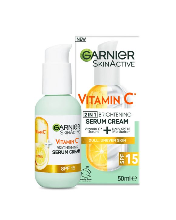 Garnier Skin Active Vitamin C 2in1 Brightening Serum Cream SPF 25 – 50ml